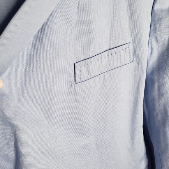 Max Mara NEW Azzurro Cotton Twill Blazer Ladies size 16 - Picture 9 of 13